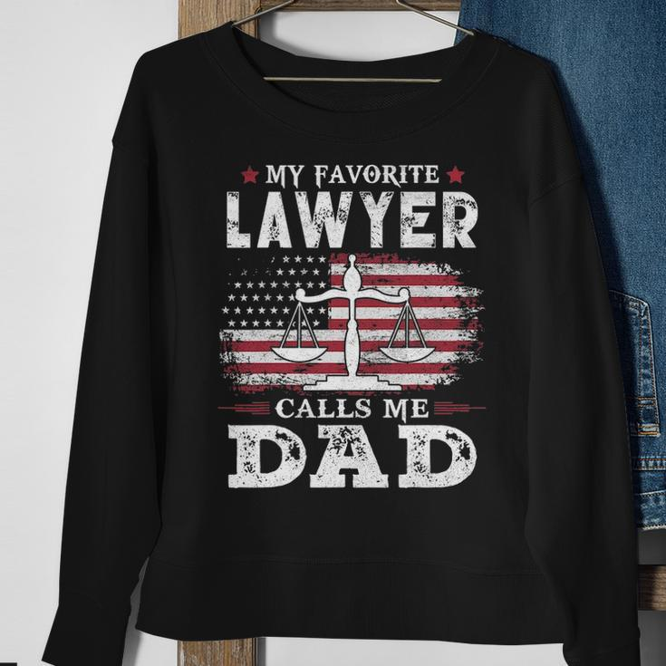 Mens My Favorite Lawyer Calls Me Dad Usa Flag Dad Father Gift Sweatshirt Gifts for Old Women