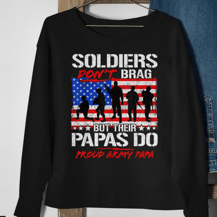 Mens Proud Army Papa Soldiers Dont Brag - Military Grandpa Gifts Sweatshirt Gifts for Old Women