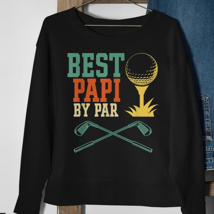 Mens Vintage Best Papi By Par Disc Golf Gift Dad Fathers Papa Sweatshirt Gifts for Old Women