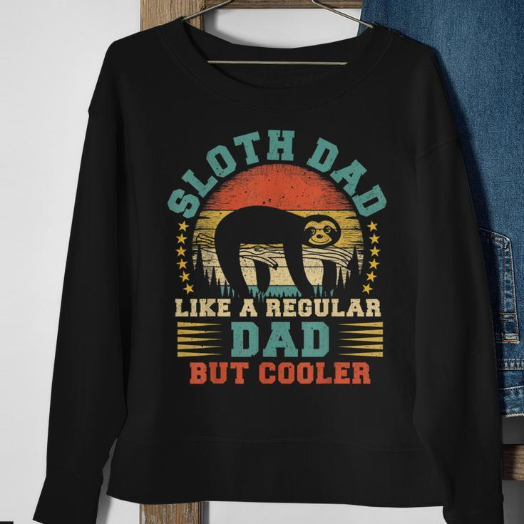 Mens Vintage Sloth Dad Like A Regular Dad Sloth Fathers Day Sweatshirt Gifts for Old Women