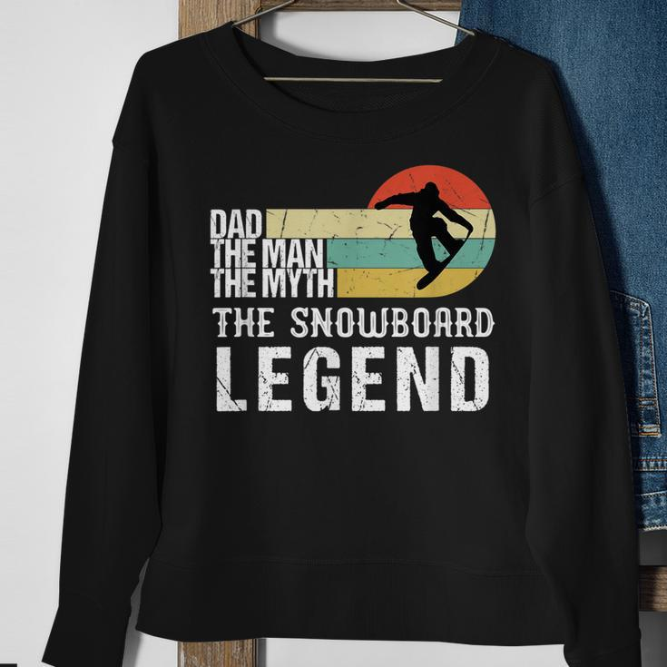 Mens Vintage Snowboard Dad The Man The Myth Snowboard Gift Sweatshirt Gifts for Old Women
