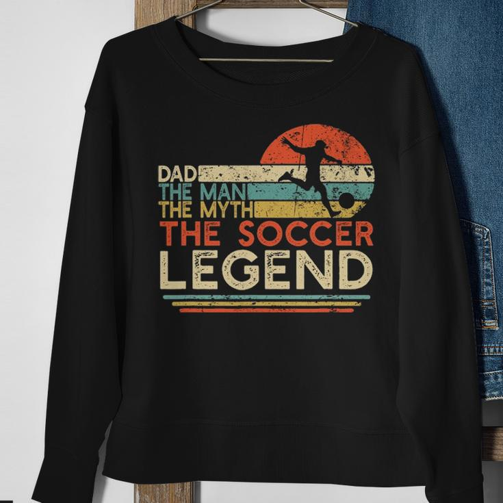 Mens Vintage Soccer Dad The Man The Myth The Legend Sweatshirt Gifts for Old Women