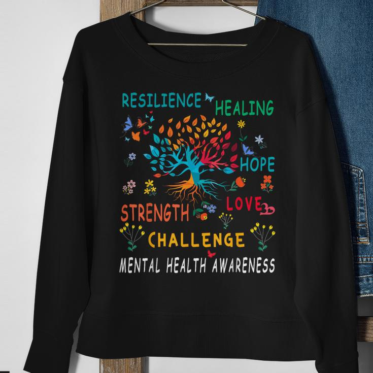 Mental Health Awareness Tree Of Life Hope Sweatshirt Gifts for Old Women