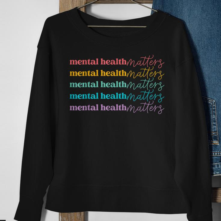 Mental Health Matters Gifts Human Brain Illness Awareness Sweatshirt Gifts for Old Women