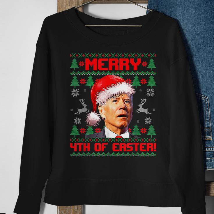 Merry 4Th Of Easter Funny Joe Biden Christmas Ugly Sweater V3 Men Women Sweatshirt Graphic Print Unisex Gifts for Old Women