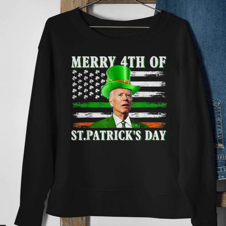 Merry 4Th Of St Patricks Day Joe Biden St Patricks Day Sweatshirt Gifts for Old Women