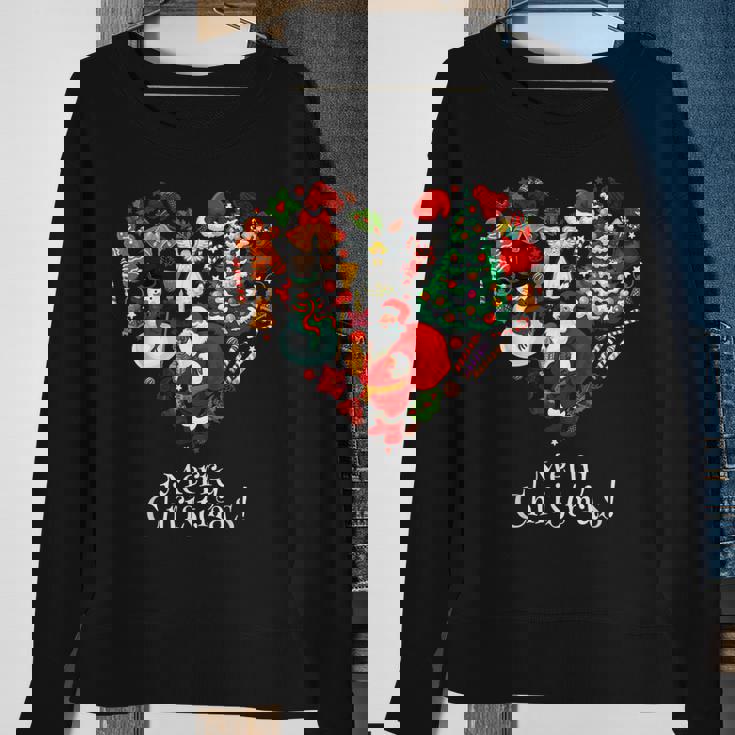 Merry Christmas Xmas Little Things Cute Heart Funny Holiday Sweatshirt Gifts for Old Women
