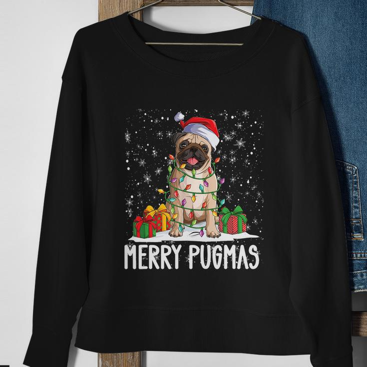 Merry Pugmas 2022 Xmas Pug Christmas Party Pug Lover Tshirt V2 Sweatshirt Gifts for Old Women