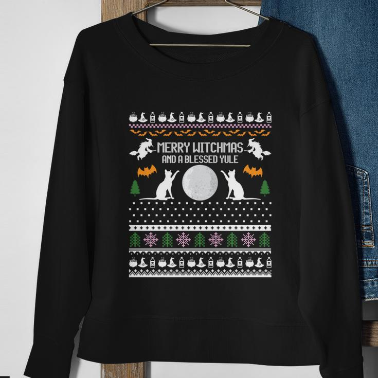 Merry Witchmas Cat Ugly Christmas Sweaters Gift Sweatshirt Gifts for Old Women