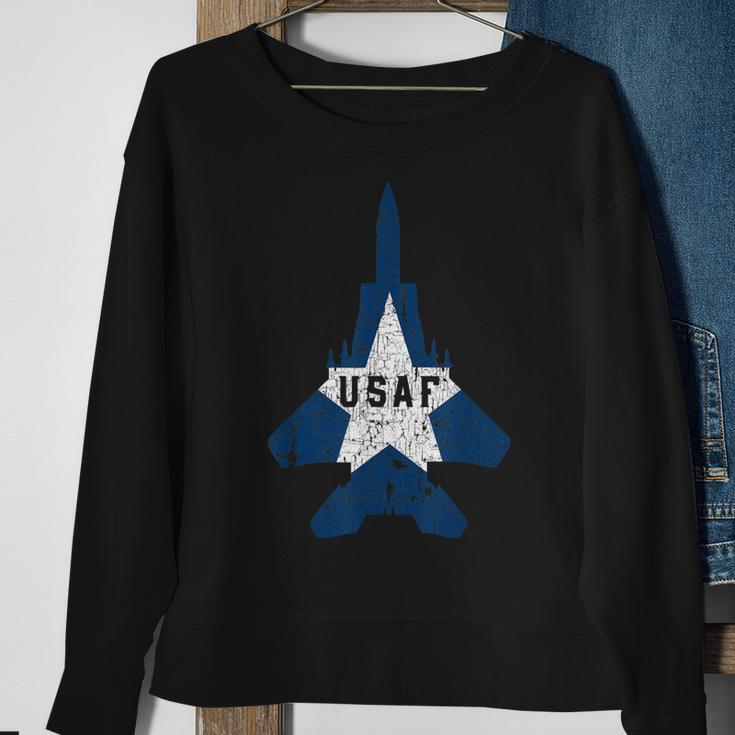 Military Aircraft Pilot GiftsUsaf Proud Soldier Sweatshirt Gifts for Old Women