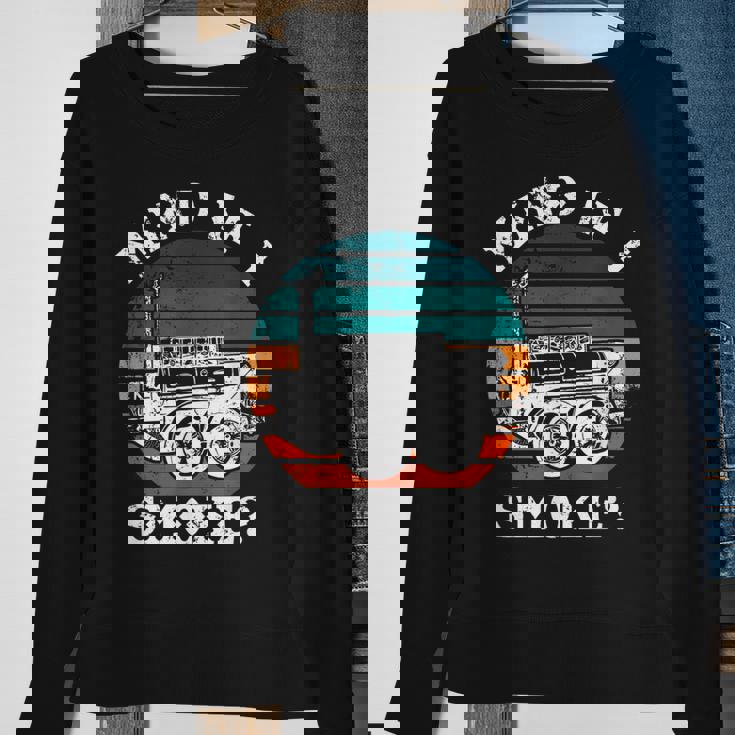 Mind If I SmokeFunny Bbq Mind If I Smoke Sweatshirt Gifts for Old Women