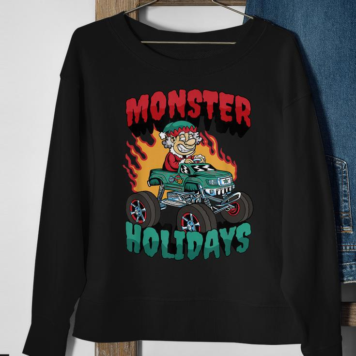 Monster Ferien Weihnachtsmann Elf Sweatshirt Geschenke für alte Frauen