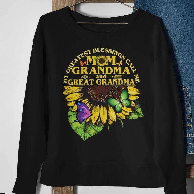 Mother Grandma My Greatest Blessings Call Me Mom Grandma Great Grandma 50 Mom Grandmother Sweatshirt Gifts for Old Women