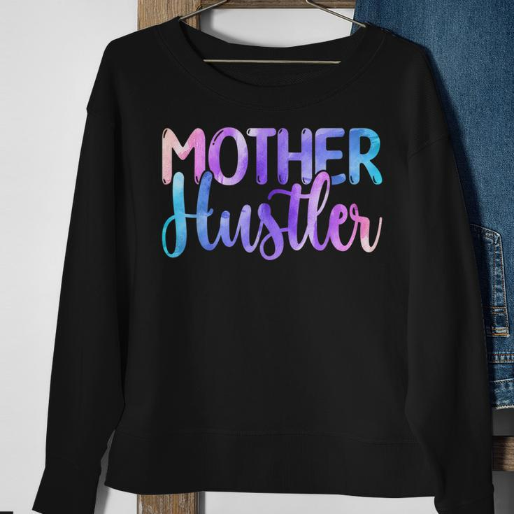Mother Hustler - Entrepreneur Mom Mothers Day Watercolor Sweatshirt Gifts for Old Women