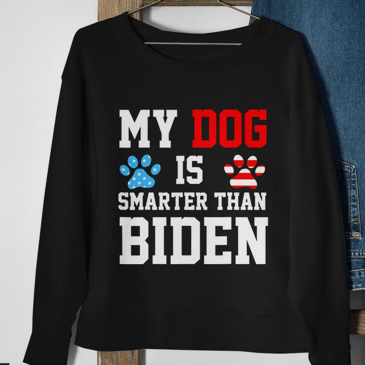 My Dog Is Smarter Than Biden Sweatshirt Gifts for Old Women