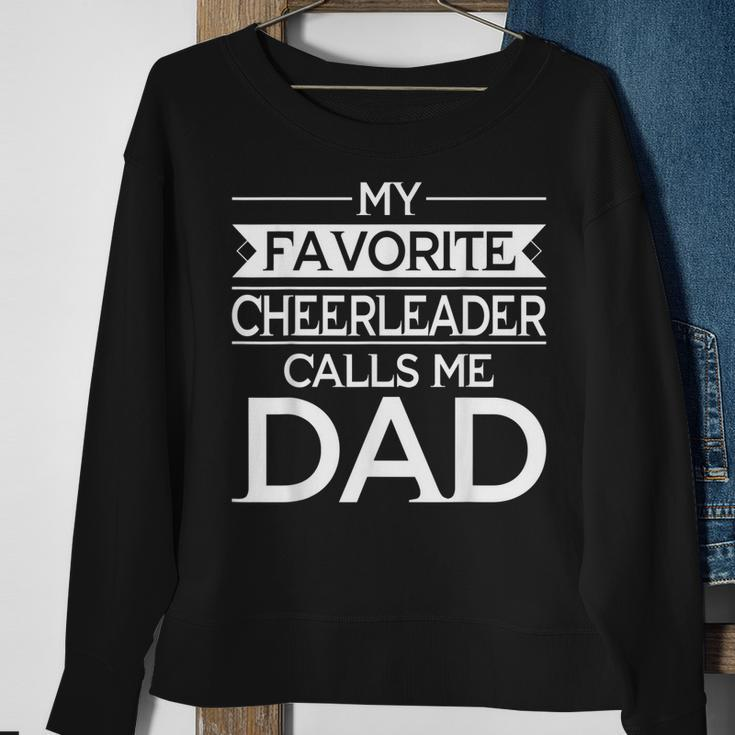 My Favorite Cheerleader Calls Me Dad Cheerleading Team Sweatshirt Gifts for Old Women