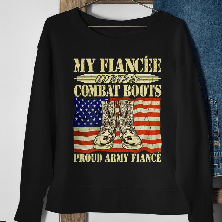 My Fiancee Wears Combat Boots Military Proud Army Fiance Gift For Mens Sweatshirt Gifts for Old Women