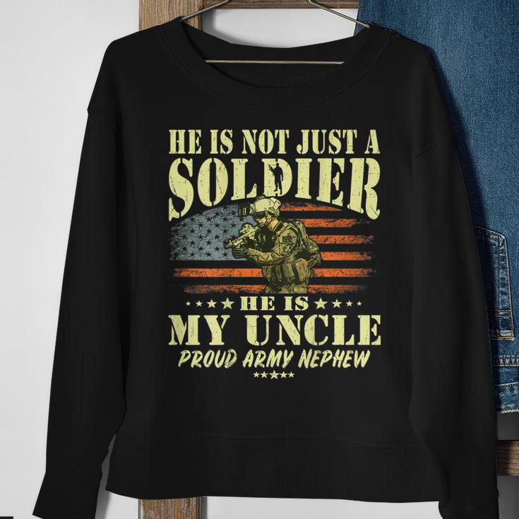 My Uncle Is A Soldier Hero Proud Army Nephew Military Family Sweatshirt Gifts for Old Women