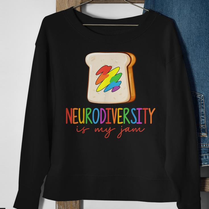 Neurodiversity Is My Jam Adhd Autism Awareness Support Sweatshirt Gifts for Old Women