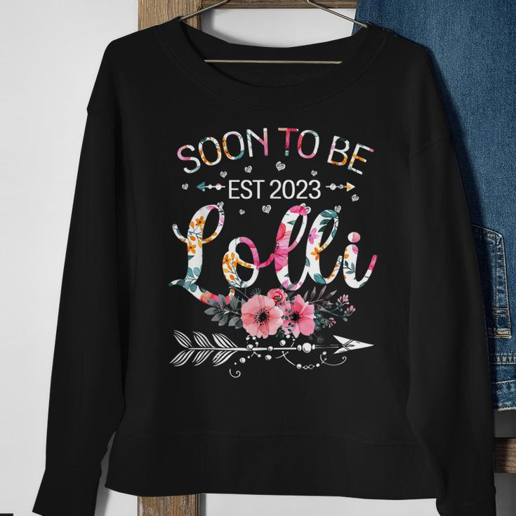 New Lolli Mothers Day Gifts | Soon To Be Lolli Est 2023 Sweatshirt Gifts for Old Women