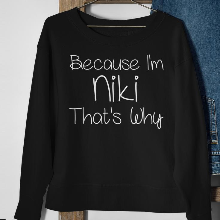 Niki Lustiges Personalisiertes Geburtstag Sweatshirt für Frauen Geschenke für alte Frauen