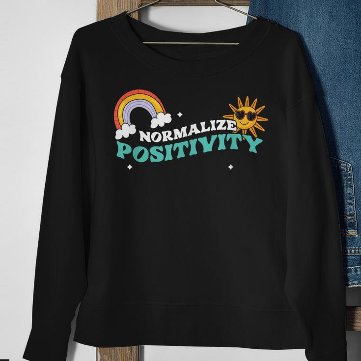 Normalize Positivity | Kindness | Motivation Inspiration Sweatshirt Gifts for Old Women