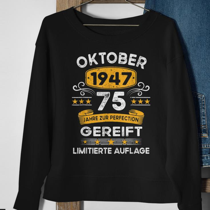 Oktober 1947 Lustige Geschenke 75 Geburtstag Sweatshirt Geschenke für alte Frauen