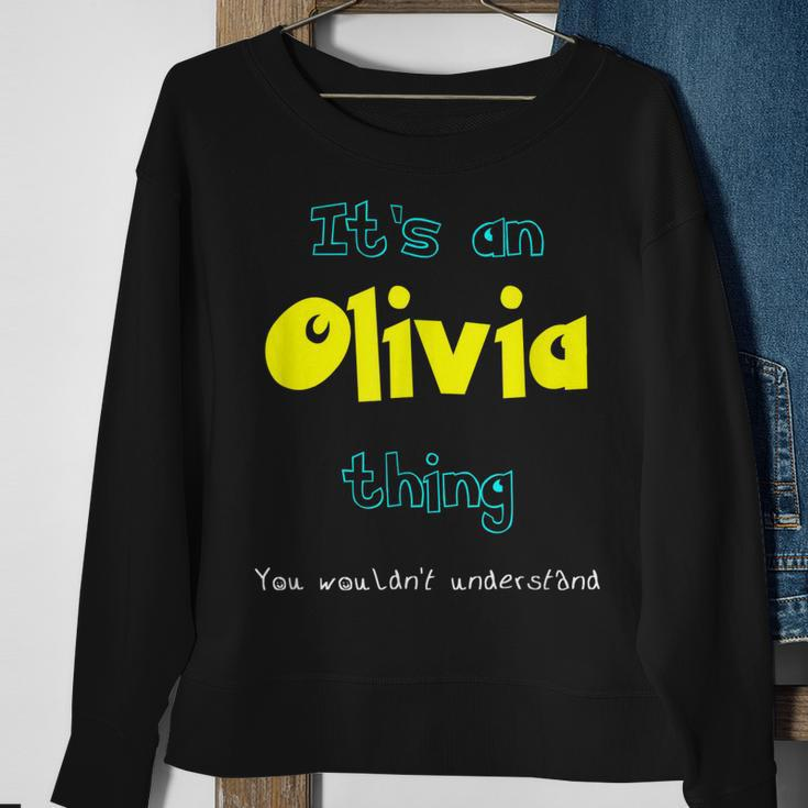 Olivia Custom Name Funny Saying Personalized Names Gifts Sweatshirt Gifts for Old Women