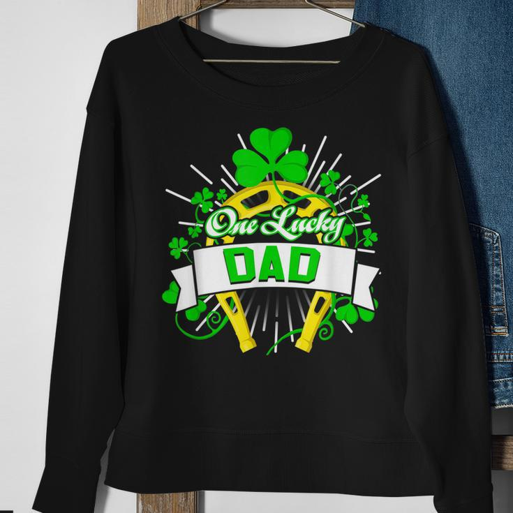 One Lucky Dad Happy St Patricks Day Shamrock Gifts Family Sweatshirt Gifts for Old Women
