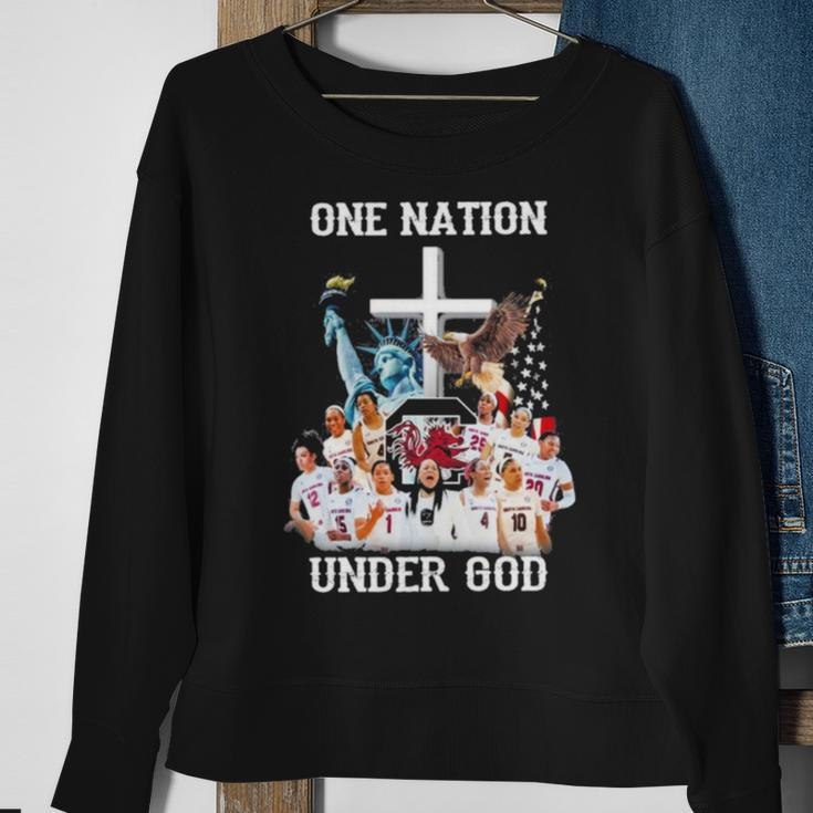 One Nation South Carolina Gamecocks Under God Sweatshirt Gifts for Old Women