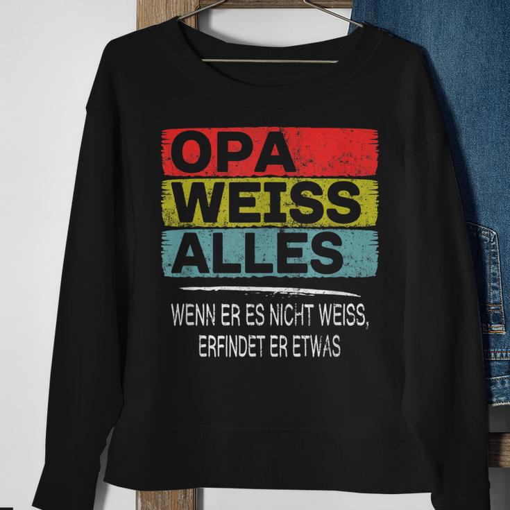 Opa Weiss Alles Werde Grandpa Lustig Enkelin Oma Weltbester Sweatshirt Geschenke für alte Frauen