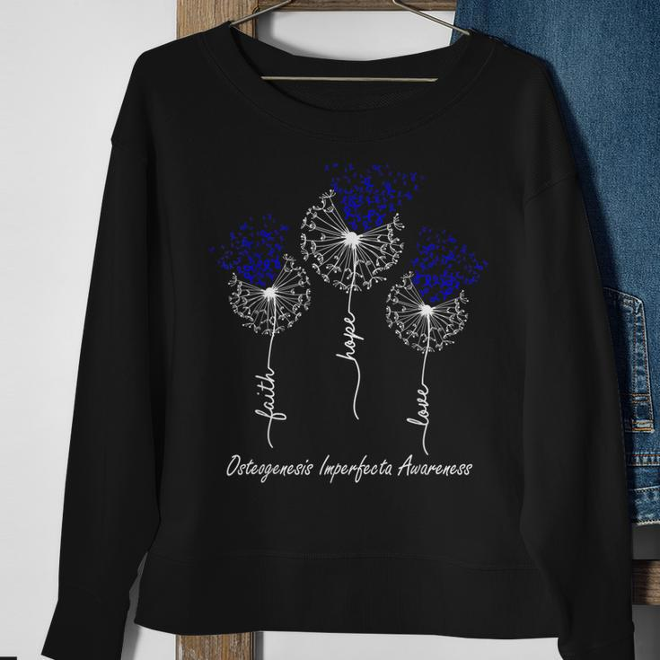 Osteogenesis Imperfecta Awareness Faith Hope Love Sweatshirt Gifts for Old Women