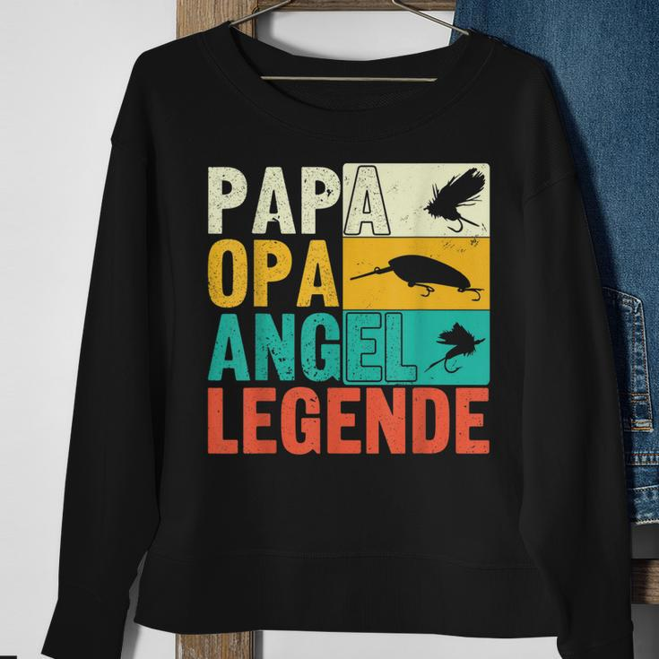 Papa Opa Angel Legende Sweatshirt, Perfekt für Angler zum Vatertag Geschenke für alte Frauen