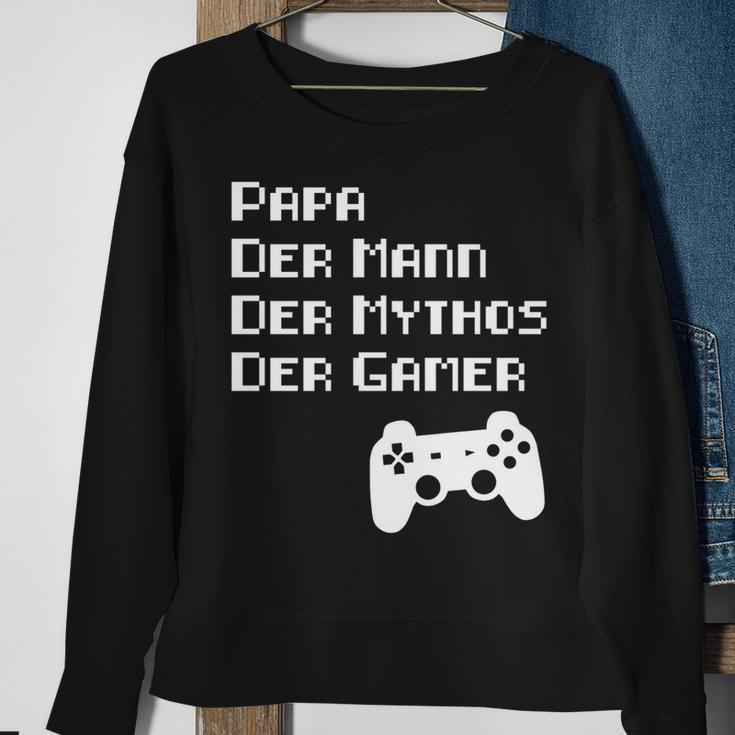 Papa Vater Mythos Legende Gamer Zocker Langarmshirt Sweatshirt Geschenke für alte Frauen