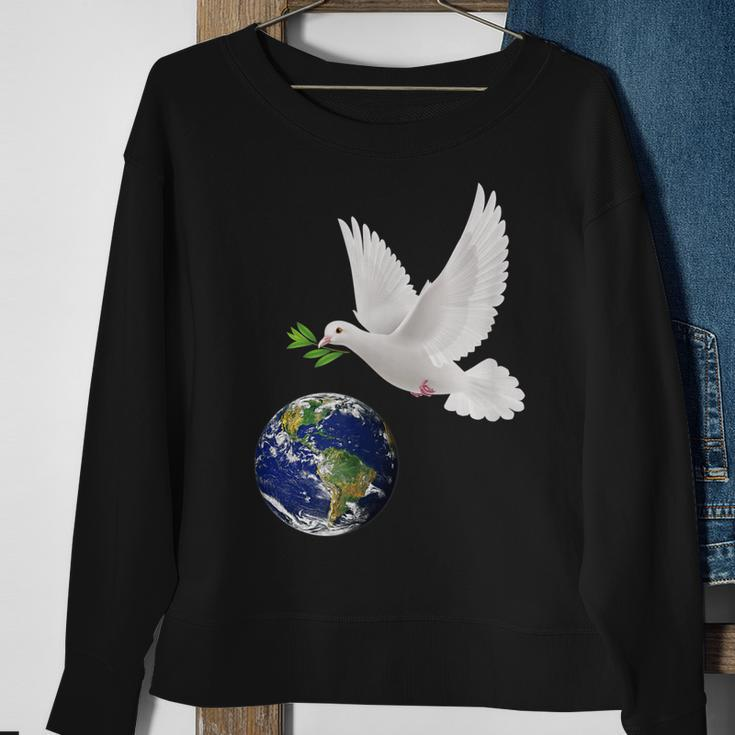 Peace Dove World Peace Earth Peace White Peace Dove Men Women Sweatshirt Graphic Print Unisex Gifts for Old Women