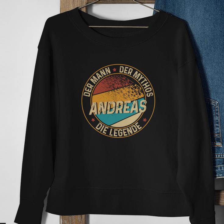 Personalisiertes Andreas Die Legende Schwarzes Sweatshirt, Unikat Design Geschenke für alte Frauen