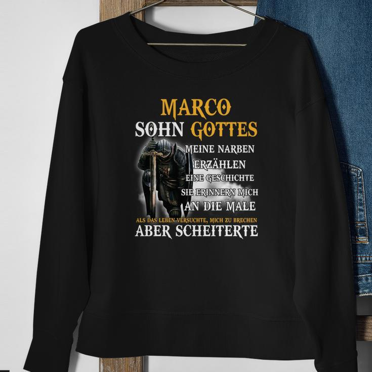 Personalisiertes Marco Sohn Gottes Sweatshirt, Inspirierendes Ritter-Design Geschenke für alte Frauen