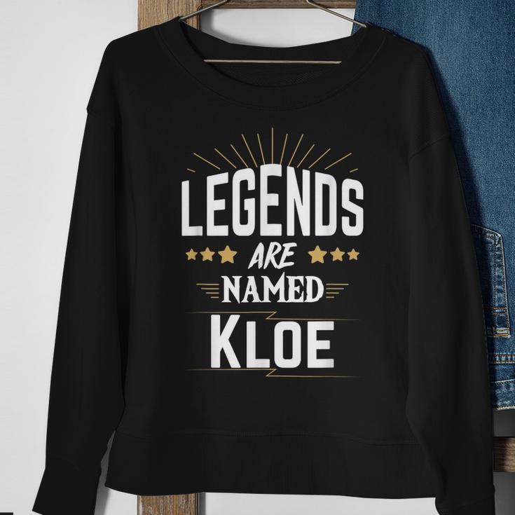 Personalisiertes Sweatshirt Legenden heißen Kloe, Schwarz, Einzigartiges Design Geschenke für alte Frauen