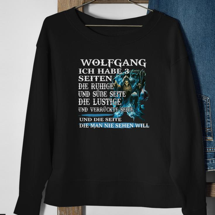 Personalisiertes Wolfgang Sweatshirt mit Wolfsmotiv, Spruch für Naturfreunde Geschenke für alte Frauen