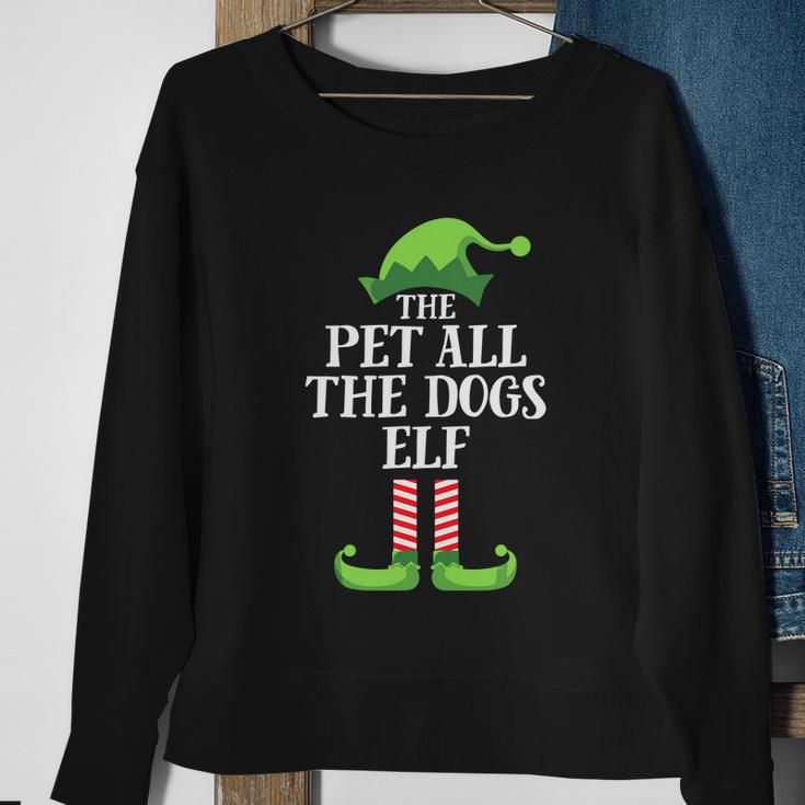 Pet All The Dogs Elf V2 Sweatshirt Gifts for Old Women