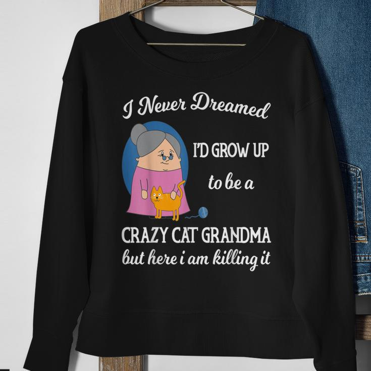 Pet I Never Dreamed Id Grow Up To Be A Crazy Cat Grandma Sweatshirt Gifts for Old Women