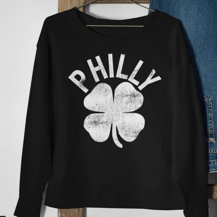 Philly St Patricks Day Philadelphia Irish Clover Matching Sweatshirt Gifts for Old Women
