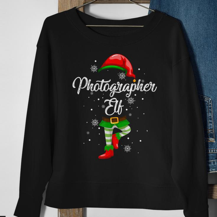 Photographer Elf Costume Funny Christmas Gift Team Group Men Women Sweatshirt Graphic Print Unisex Gifts for Old Women