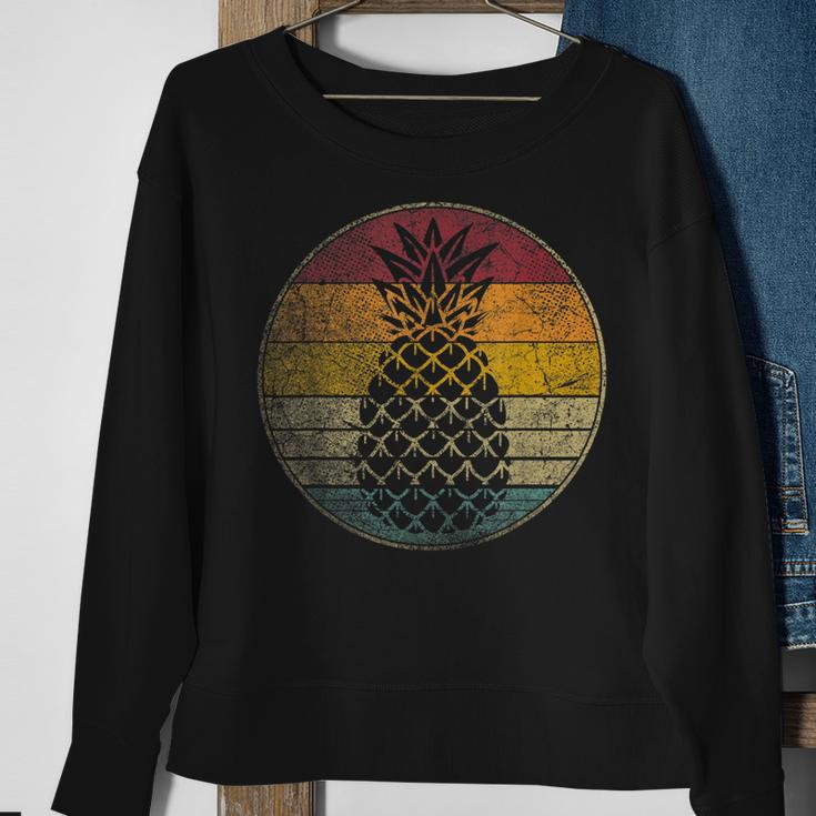 Pineapple Fruit Retro Style Vintage 70S 80S 90S Gift Sweatshirt Gifts for Old Women