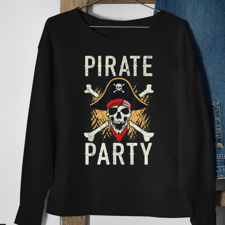 Pirate Party Caribbean Buccaneer Pirate Lover Sweatshirt Gifts for Old Women