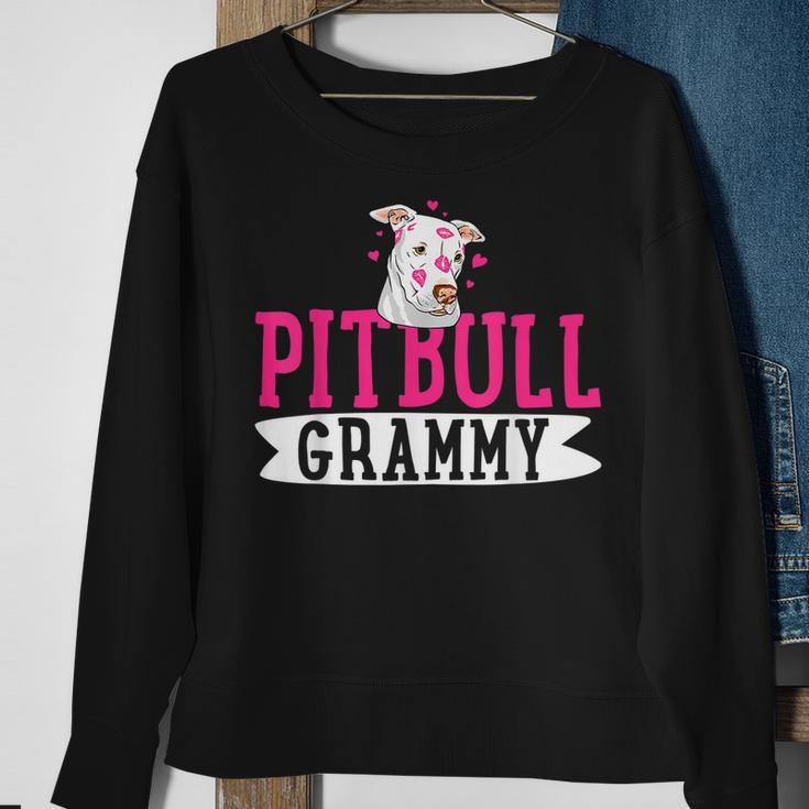 Pitbull Grammy Pit Bull Terrier Dog Pibble Mothers Day Men Women Sweatshirt Graphic Print Unisex Gifts for Old Women