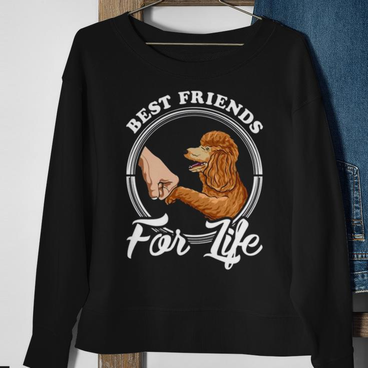 Poodle Lover Design Best Friends For Life Sweatshirt Gifts for Old Women