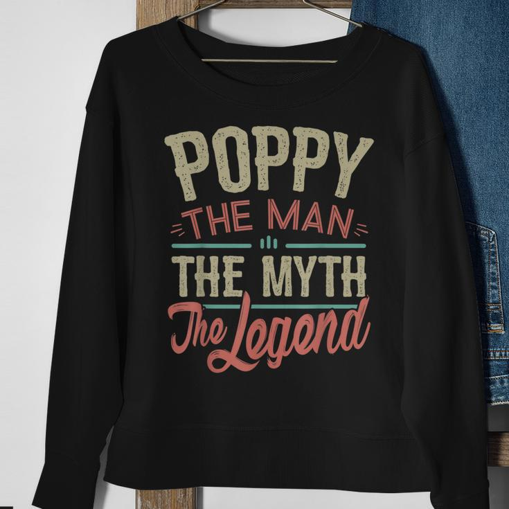 Poppy From Grandchildren Poppy The Myth The Legend Gift For Mens Sweatshirt Gifts for Old Women