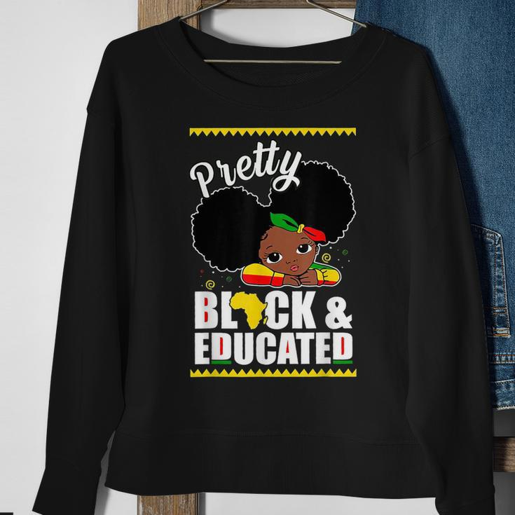 Pretty Black And Educated I Am The Strong African Queen Girl V10 Sweatshirt Gifts for Old Women