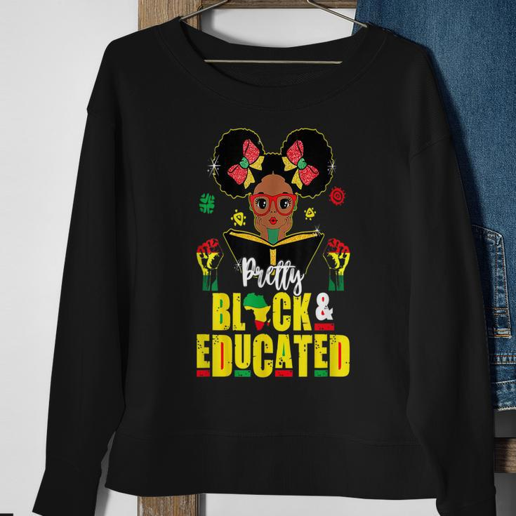 Pretty Black And Educated I Am The Strong African Queen V9 Sweatshirt Gifts for Old Women